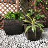 DurX-litecrete Lightweight Concrete Square Fancy Rim Wash Bronzewash Planters – Set of 3 3