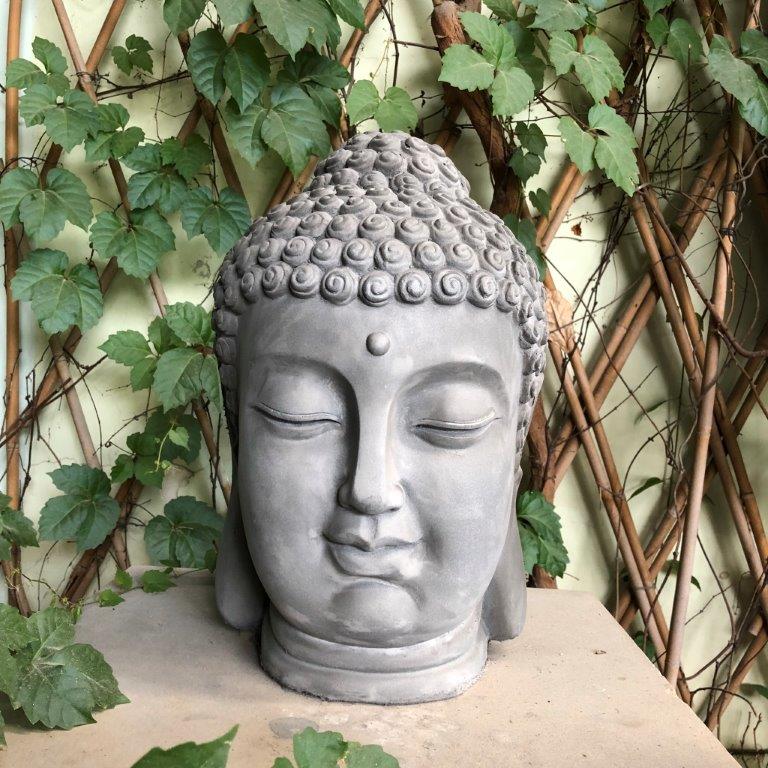 DurX-litecrete Lightweight Concrete Lifelike Buddha Light Grey Sculpture