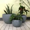 DurX-litecrete Lightweight Concrete Bowl Cement Planter – Set of 3 2