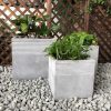 DurX-litecrete Lightweight Concrete Bamboo Light Grey Planter
 – Set of 3 3