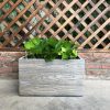 DurX-litecrete Lightweight Concrete Natural Wood Grain Box 11x19x11 Poplar Tree Color Planter 2