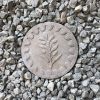 DurX-litecrete Lightweight Concrete Olive Branch Round Natural Concrete Stepping Stone – Set of 2 2