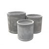 DurX-litecrete Lightweight Concrete Cylinder Light Grey Planter – Set of 3 1