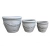 DurX-litecrete Lightweight Concrete Garland Light Grey Planters – Set of 3 1