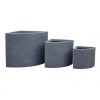 DurX-litecrete Lightweight Concrete Short Corner Granite Planter – Set of 3 1