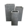 DurX-litecrete Lightweight Concrete Tall Rectangle Cement Planter – Set of 3 1