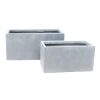 DurX-litecrete Lightweight Concrete Smooth Rectangle Cement Planter – Set of 3 1