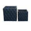 DurX-litecrete Lightweight Concrete Rough surface Granite Planter-Cube
 – Set of 2 1