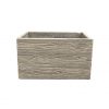 DurX-litecrete Lightweight Concrete Natural Wood Grain Box 11x19x11 Poplar Tree Color Planter 1