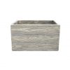 DurX-litecrete Lightweight Concrete Natural Wood Grain Box Antique Wood Color Planter 1