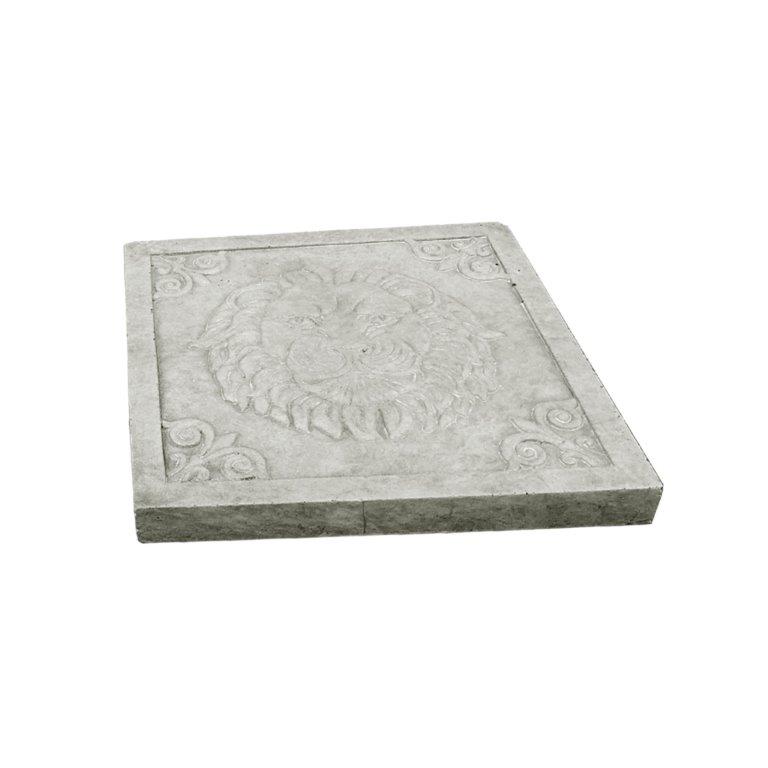 DurX-litecrete Lightweight Concrete Lion Square Natural Concrete Stepping Stone - Set of 2